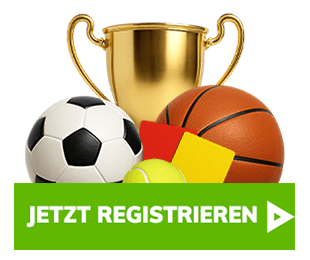 Sportpokale und Bälle für verschiedene Spiele
