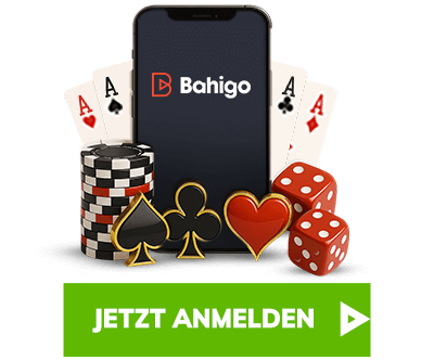 Smartphone mit Karten und Chips für Casino Spiele